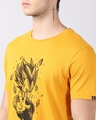 Shop Men's Yellow Anime Dragonball Vegeta & Sasuka Graphic Printed T-shirt