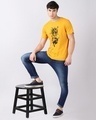 Shop Men's Yellow Anime Dragonball Vegeta & Sasuka Graphic Printed T-shirt