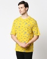 Shop Men's Yellow AOP Oversized T-shirt-Design