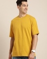 Shop Men's Yellow Back Typography Oversized T-shirt-Design