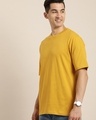 Shop Men's Yellow Back Typography Oversized T-shirt-Full