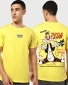 Shop Men's Yellow Bad Puddy Tat Club Graphic Printed T-shirt-Front