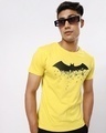 Shop Men's Yellow Batman T-shirt-Front