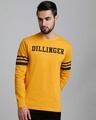 Shop Men's Yellow & Black Graphic Print T-shirt-Front