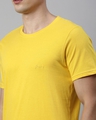 Shop Men's Yellow & Black Printed Cotton T-shirt & Pyjamas Set