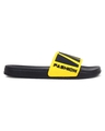 Shop Men's Yellow & Black Striped Lightweight Sliders-Design
