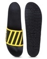 Shop Men's Yellow & Black Striped Lightweight Sliders