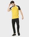 Shop Men's Yellow & Black Raglan T-shirt-Full