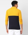 Shop Men's Yellow & Blue Color Block Cotton Shirt-Design