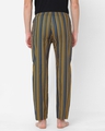 Shop Men's Yellow & Blue Striped Cotton Lounge Pants-Design