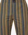 Shop Men's Yellow & Blue Striped Cotton Lounge Pants