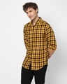 Shop Men's Yellow Checked Shirt-Design