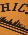 Shop Men's Yellow Chicago Typography Oversized T-shirt-Full