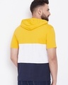 Shop Men's Yellow Color Block Hoodie T-shirt-Design
