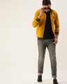 Shop Men's Yellow Color Block Jacket-Full