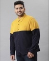 Shop Men's Yellow Colorblocked Stylish Full Sleeve Casual Shirt-Design