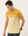 Shop Men's Yellow Colourblocked T-shirt