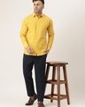Shop Men's Yellow Cotton Shirt-Full