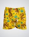Shop Men's Yellow Cotton Yellow Tiger Lounge Boxer-Full