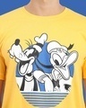 Shop Men's Yellow Donald & Goofy Graphic Printed T-shirt-Full