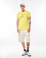 Shop Men's Yellow Dont Quit Typography T-shirt-Full