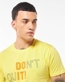 Shop Men's Yellow Dont Quit Typography T-shirt