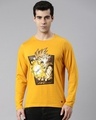 Shop Men's Yellow Dragon Ball Z - Power Through Graphic Printed T-shirt-Front