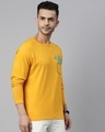 Shop Men's Yellow Dragon Pocket Graphic Printed T-shirt-Design
