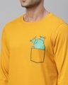Shop Men's Yellow Dragon Pocket Graphic Printed T-shirt