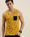 Shop Men's Yellow Graphic Print Tank Top