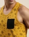 Shop Men's Yellow Graphic Print Tank Top