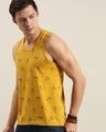 Shop Men's Yellow Graphic Print Tank Top-Design