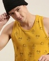 Shop Men's Yellow Graphic Print Tank Top