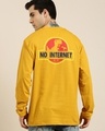 Shop Men's Yellow Graphic Printed Oversized T-shirt-Front