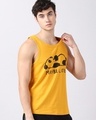 Shop Men's Yellow Graphic Printed Vest-Design