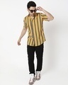 Shop Men's Yellow & Grey Striped Shirt