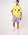 Shop Men's Yellow Gymedari Graphic Printed Oversized Fit T-shirt-Design