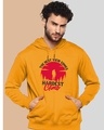 Shop Men's Yellow Hardest Climb Graphic Printed Hoodie-Front