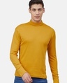 Shop Men's Yellow Slim Fit T-shirt-Front