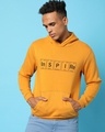 Shop Men's Yellow Inspire Typography Hooded Sweatshirt-Front