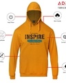 Shop Men's Yellow Inspire Typography Hoodie-Design