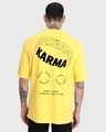 Shop Men's Yellow Karma Circle Typography Oversized T-shirt-Design