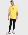 Shop Men's Yellow Karma Circle Typography Oversized T-shirt