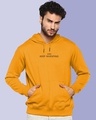 Shop Men's Yellow Keep Inventing Typography Hoodie-Front