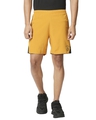 Shop Men's Yellow Knee Striped Casual Shorts-Front