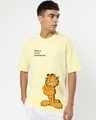 Shop Men's Yellow Let Me Overthink This Graphic Printed Oversized T-shirt-Front