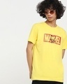 Shop Men's Yellow Marvelous Ironman T-shirt-Front