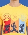 Shop Men's Yellow MGD Printed T-shirt-Full