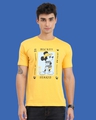 Shop Men's Yellow Mickey Mouse Graphic Printed T-shirt-Front