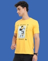 Shop Men's Yellow Mickey Mouse Graphic Printed T-shirt-Full